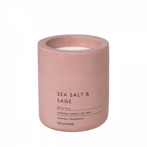 Duftkerze -FRAGA- Farbe: Withered Rose - Duft: Sea Salt & Sage Ø 9 cm  (65656)