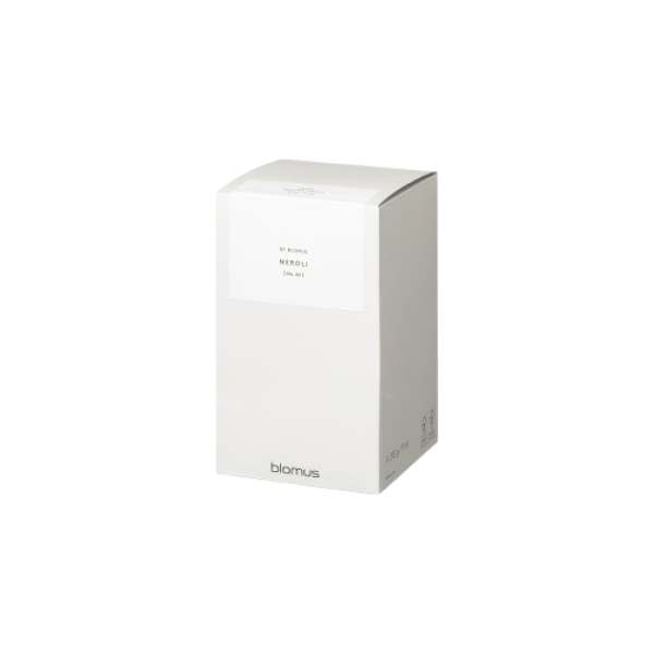 White packaging box of Blomus Neroli fragrance, elegantly designed and minimalistic.