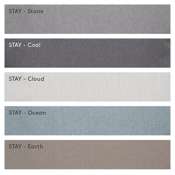 Texture swatches labeled Stone, Cool, Cloud, Ocean, and Earth in muted color tones.